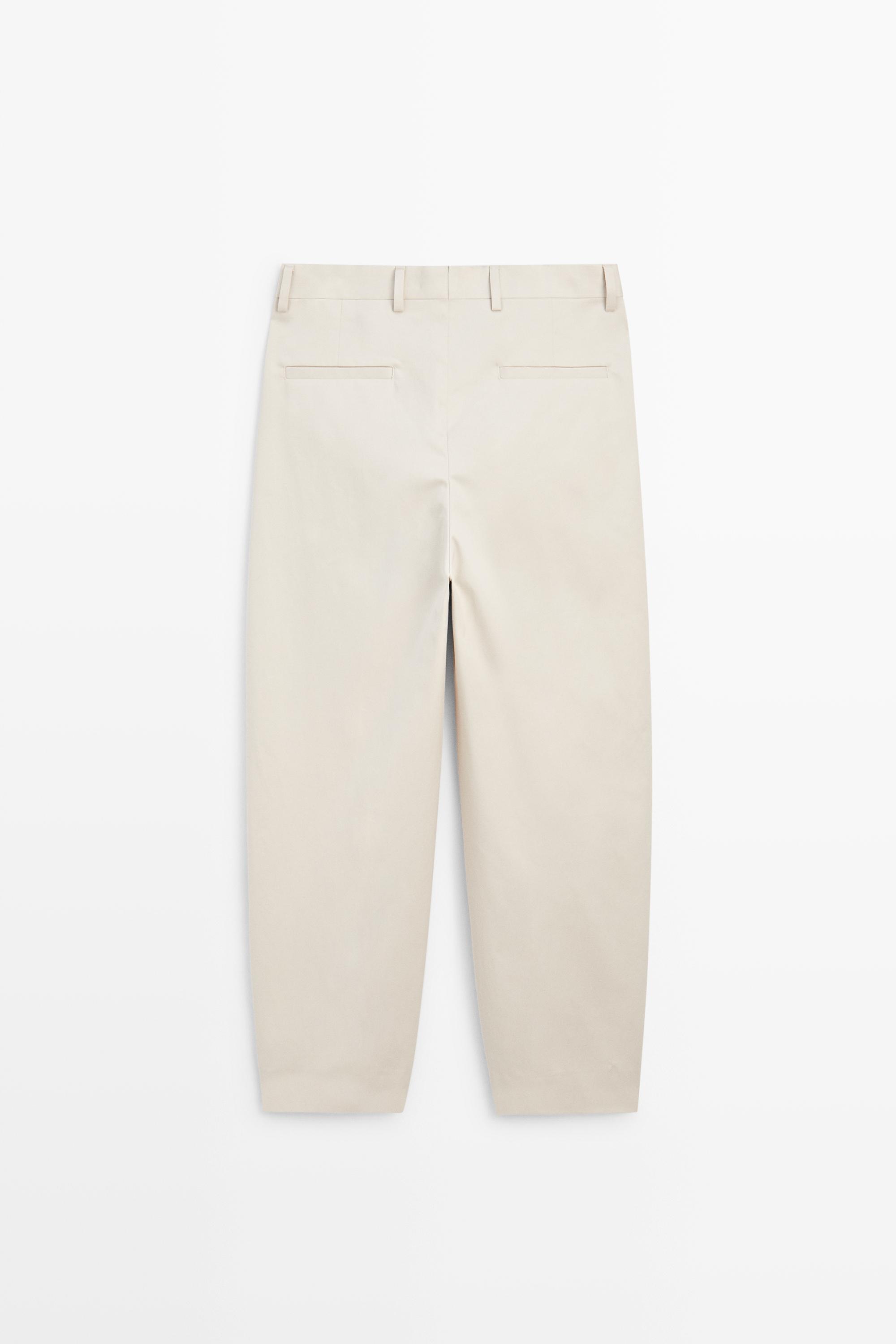 100% cotton darted pants